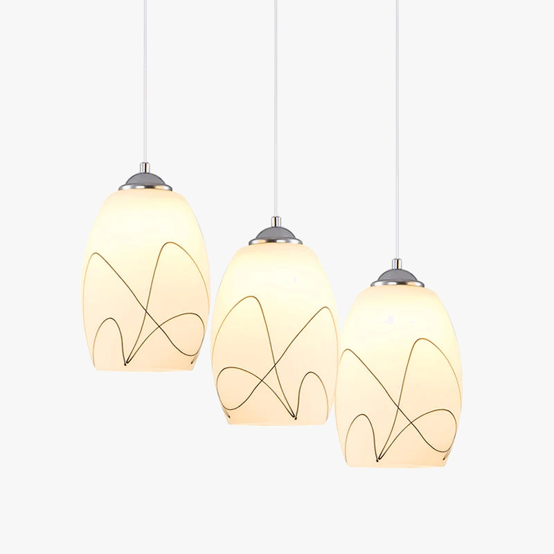suspension led moderne en verre pour maison
