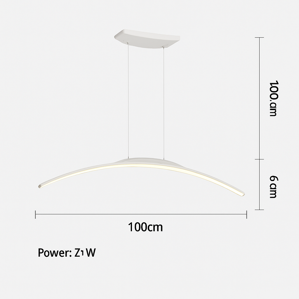 suspension led moderne minimaliste pour réception