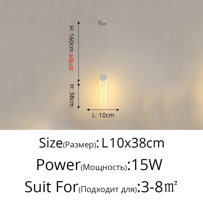 suspension led moderne pour éclairage intérieur design élégant