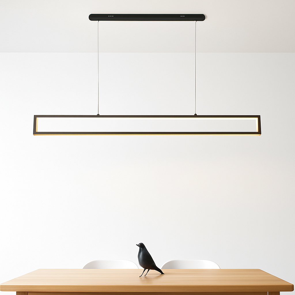 suspension led moderne pour éclairage intérieur rectangulaire