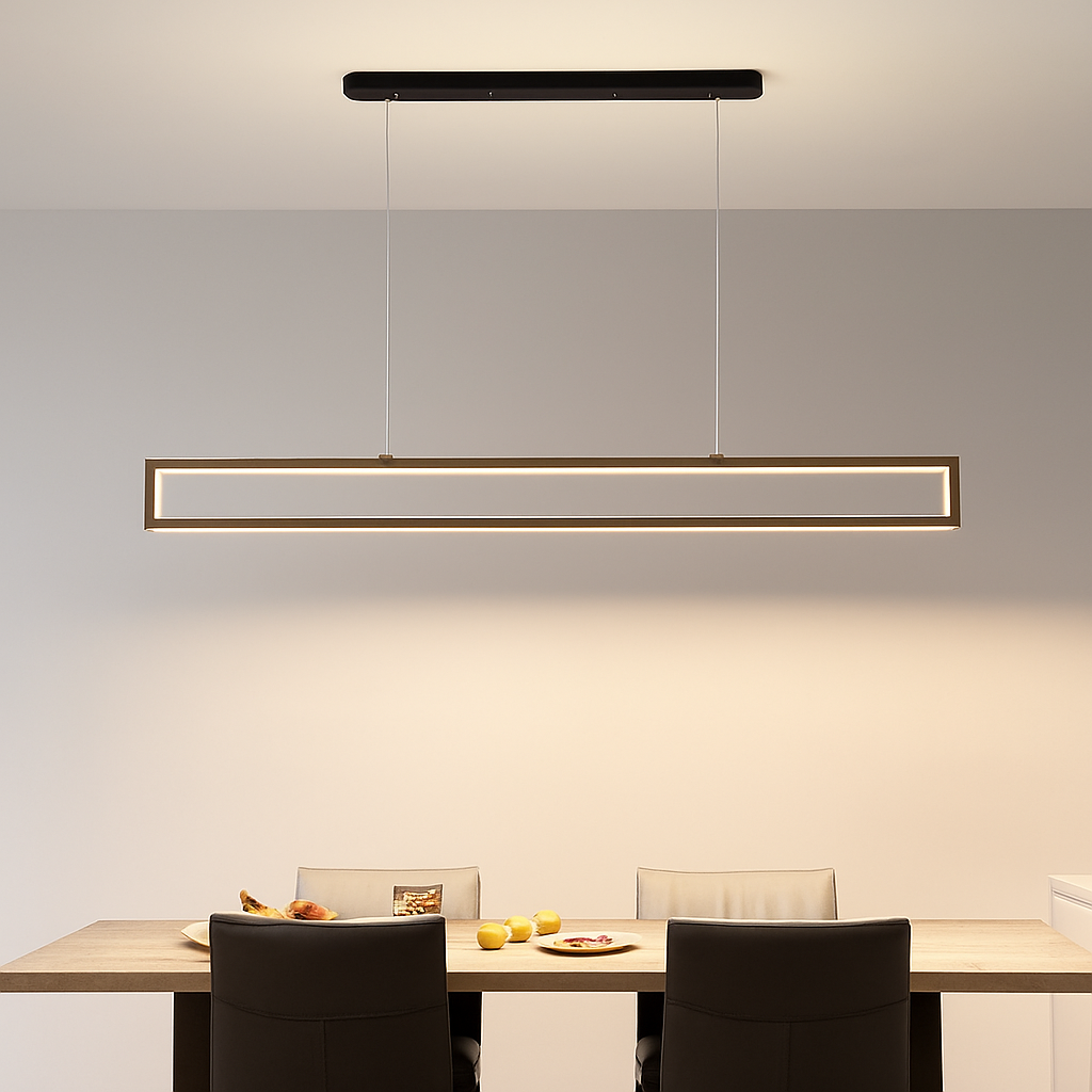 suspension led moderne pour éclairage intérieur rectangulaire