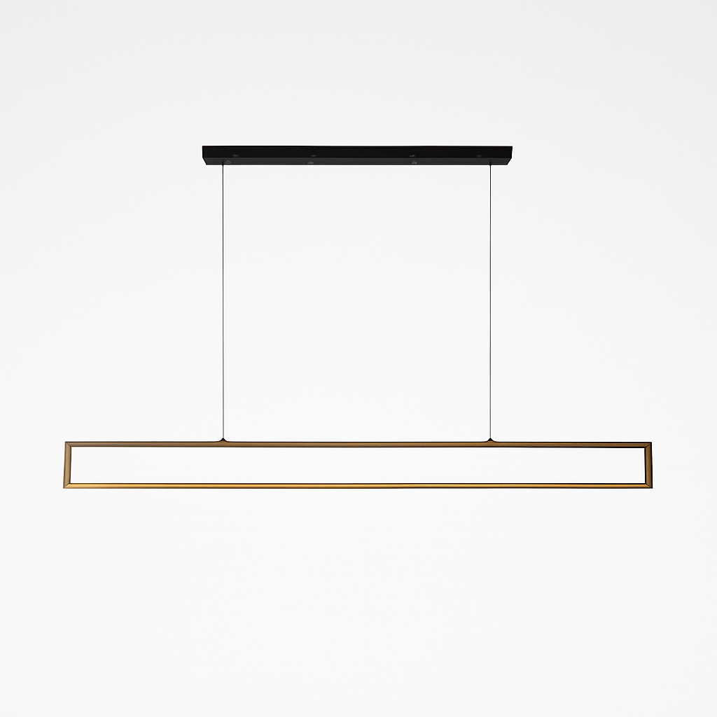 suspension led moderne pour éclairage intérieur rectangulaire