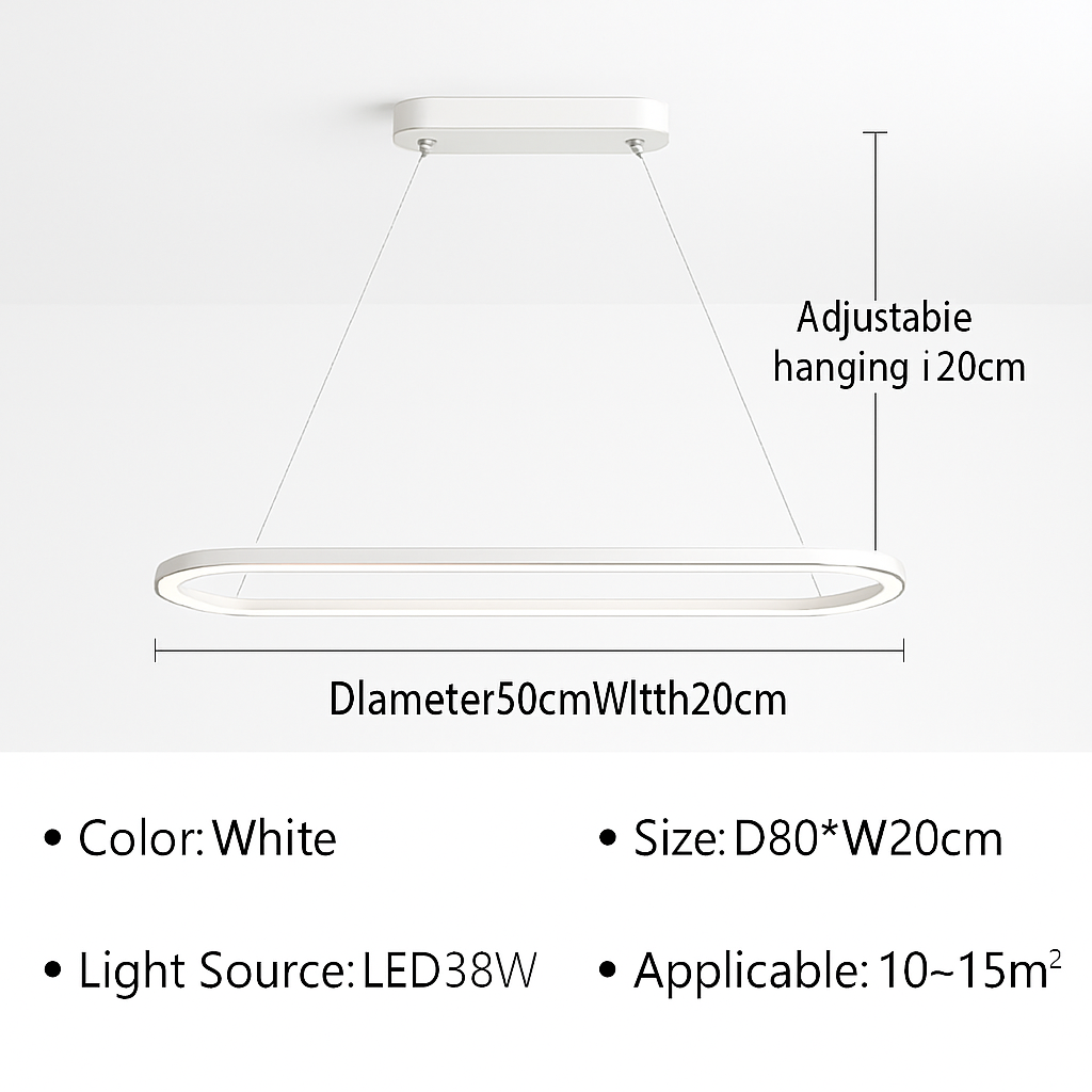 suspension led moderne pour décoration intérieure élégante