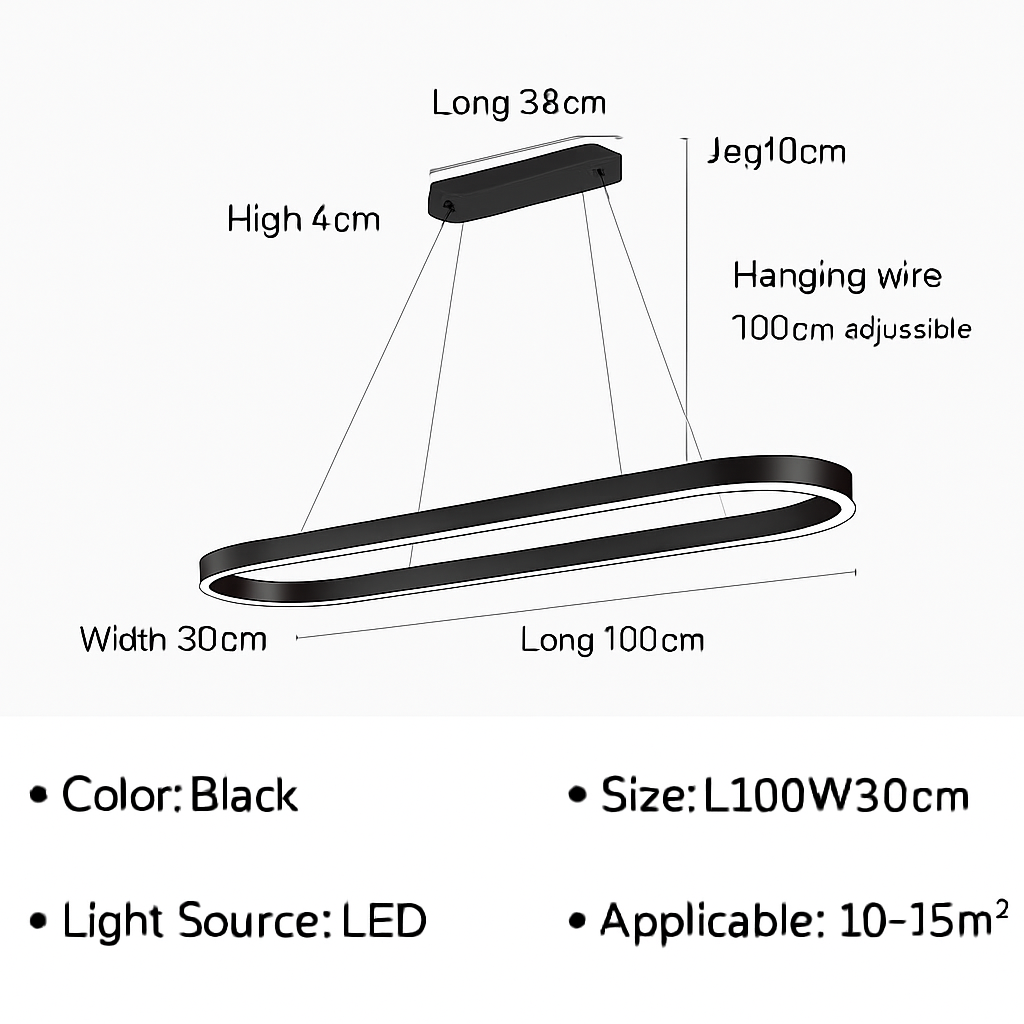 suspension à led moderne pour décoration intérieure élégante