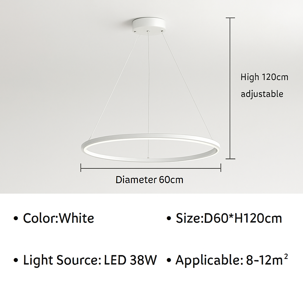 suspension led moderne pour décoration intérieure élégante