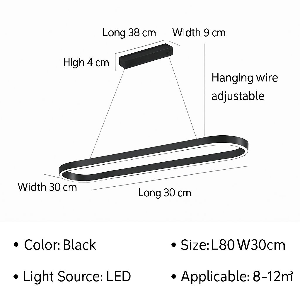 suspension à led moderne pour décoration intérieure élégante