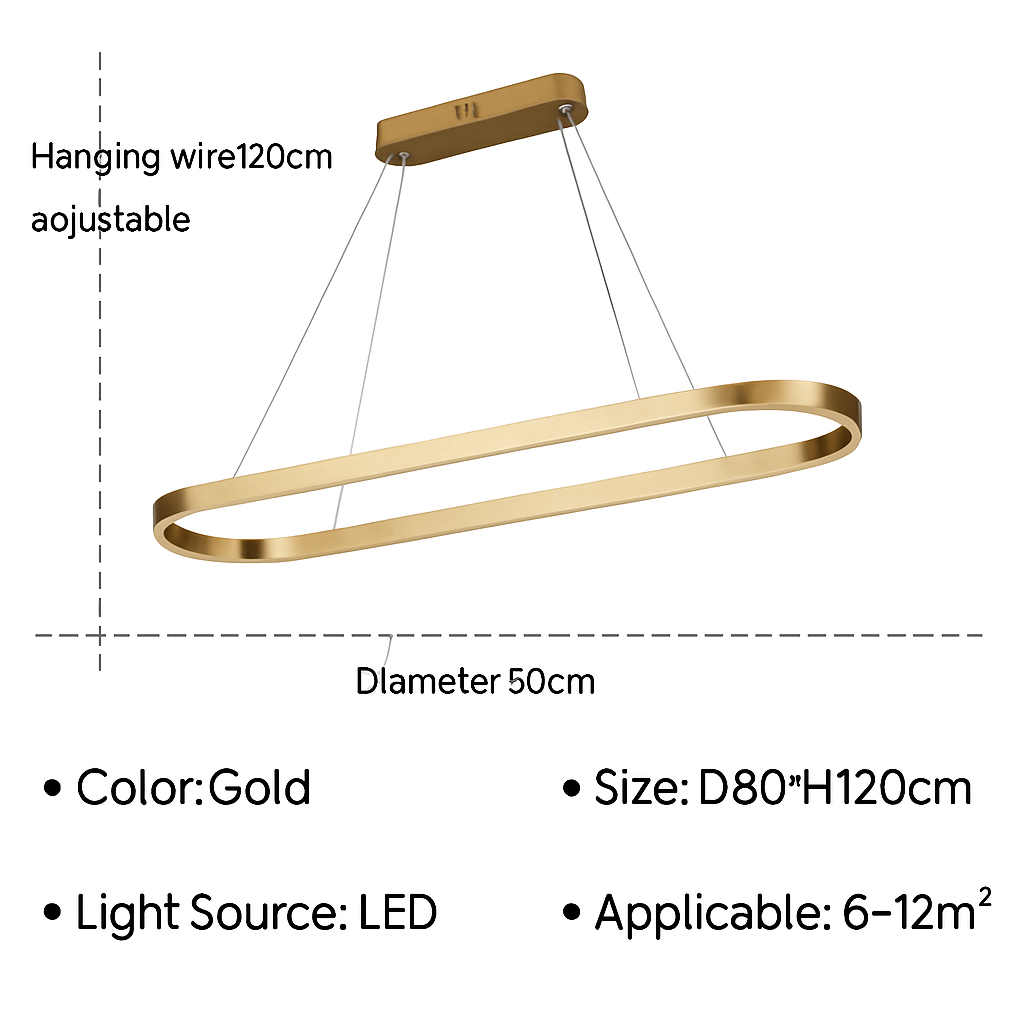 suspension à led moderne pour décoration intérieure élégante