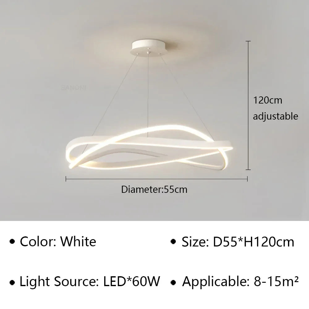 suspension à led moderne pour décoration intérieure élégante