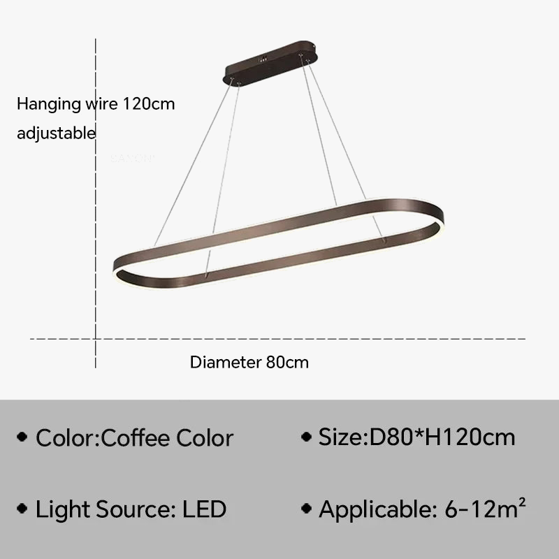 suspension à led moderne pour décoration intérieure élégante