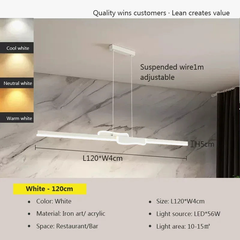 suspension LED moderne pour décoration intérieure élégante