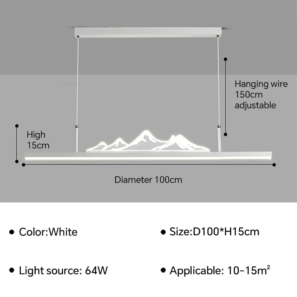 suspension à led moderne pour décoration intérieure élégante