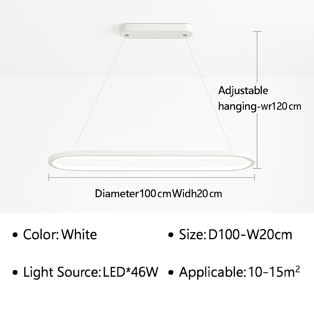 suspension led moderne pour décoration intérieure élégante