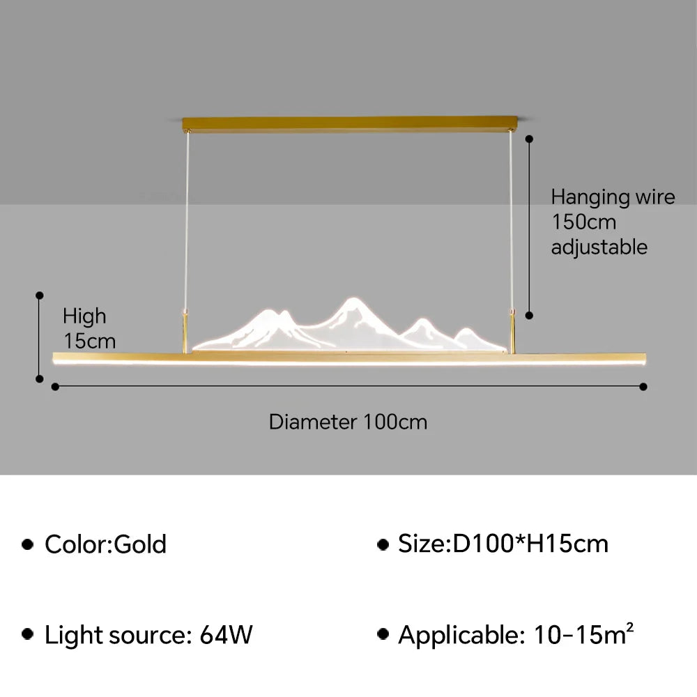 suspension à led moderne pour décoration intérieure élégante