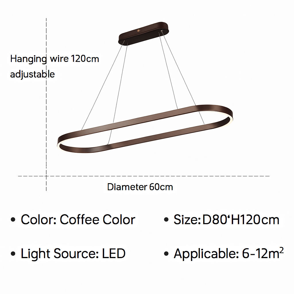 suspension à led moderne pour décoration intérieure élégante