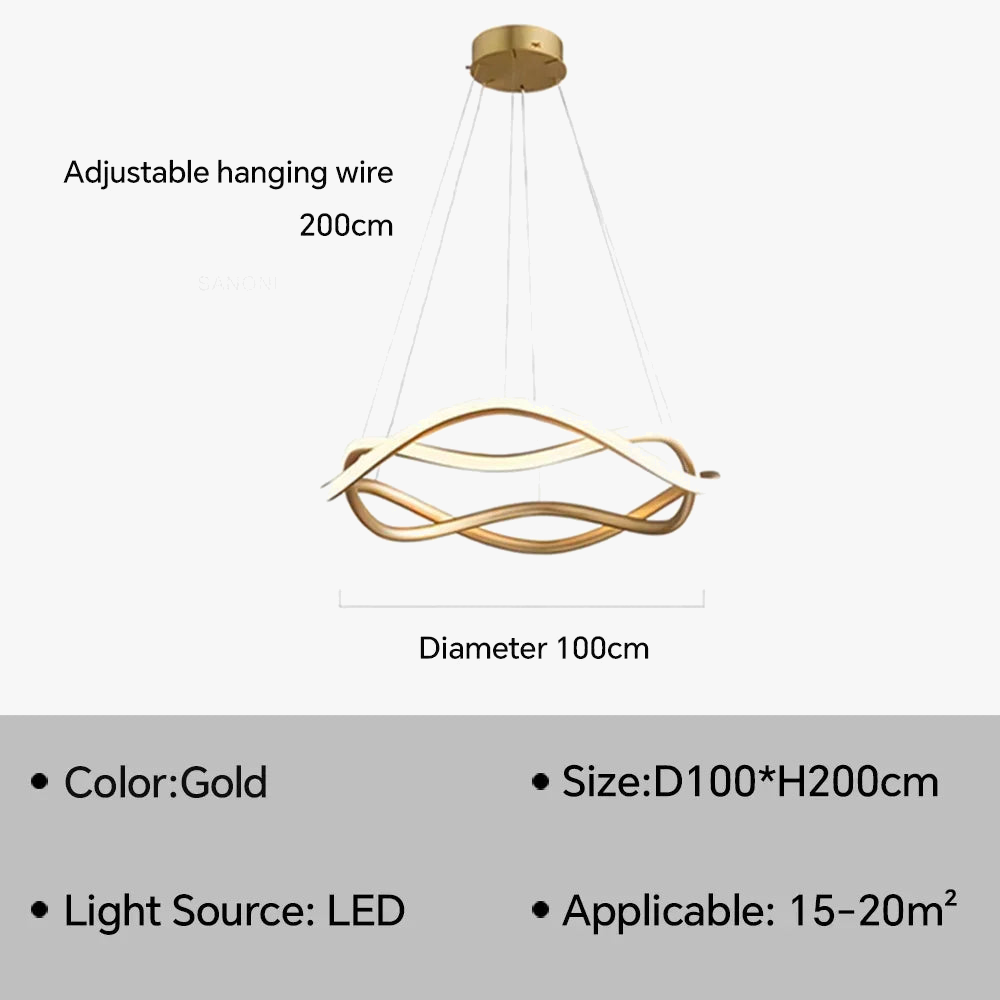 suspension à led moderne pour décoration intérieure élégante