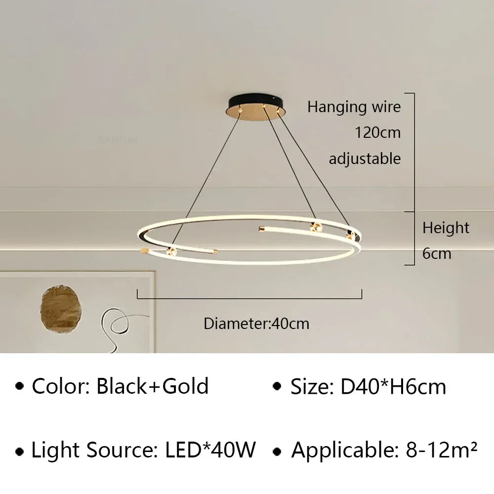 suspension led moderne pour décoration intérieure élégante