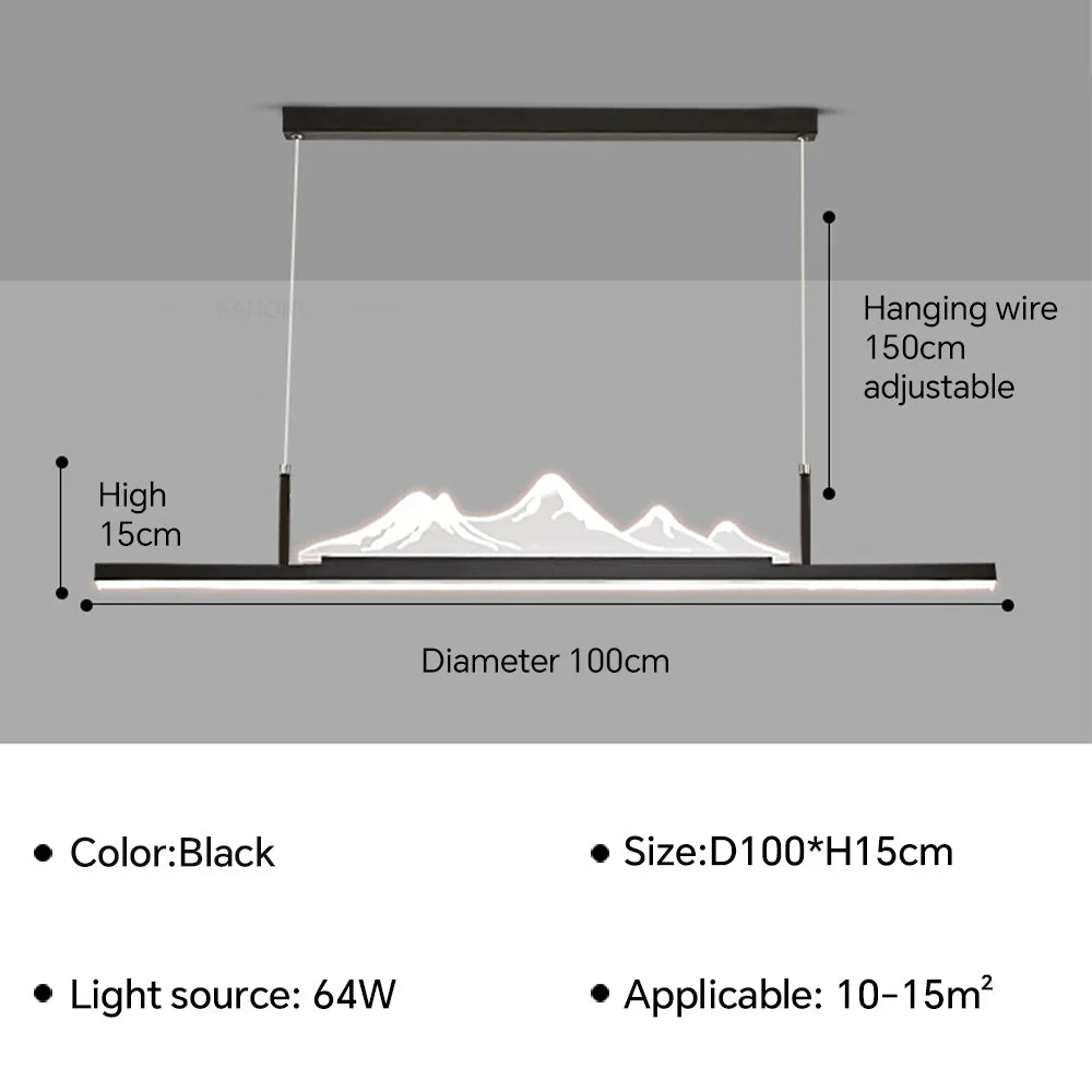 suspension à led moderne pour décoration intérieure élégante