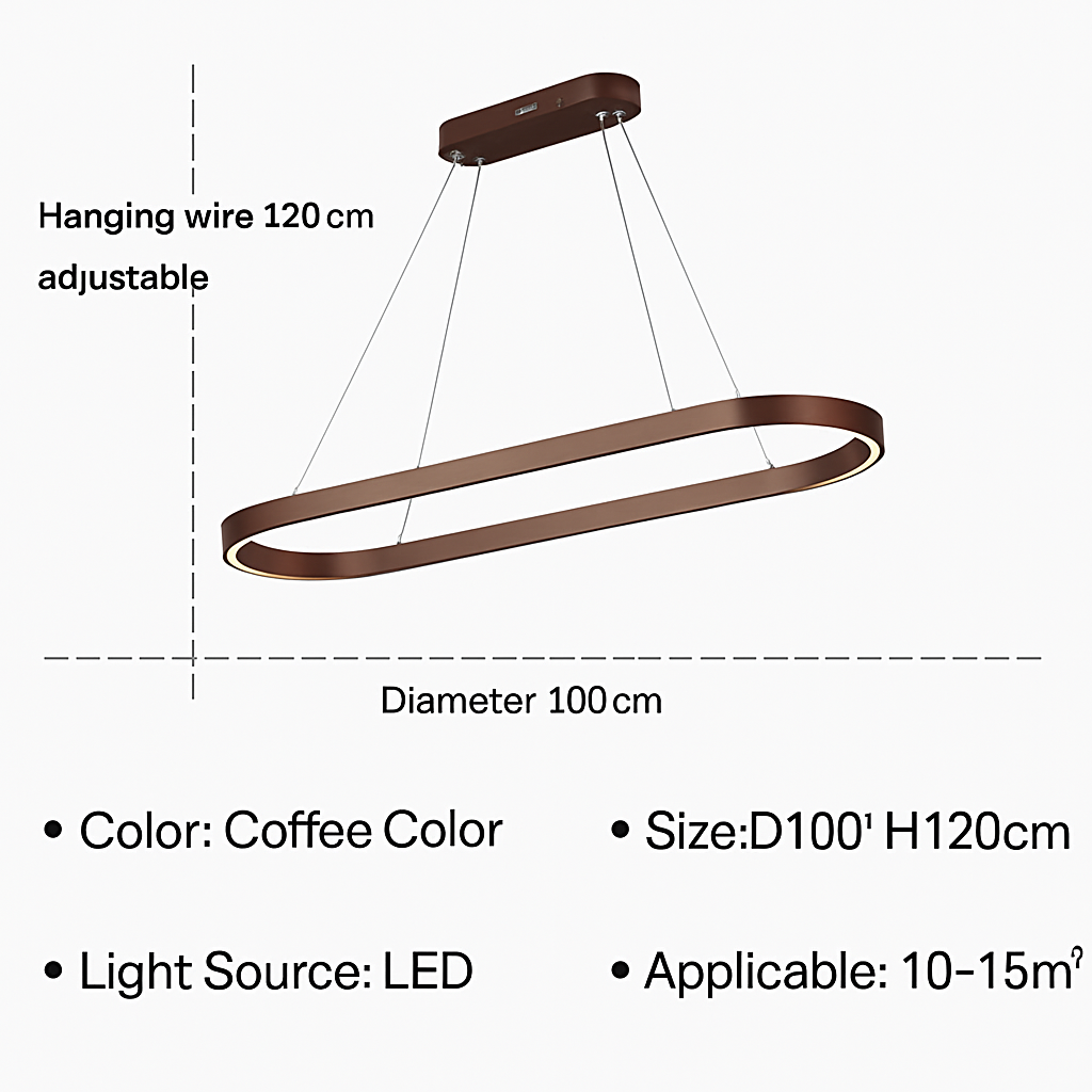 suspension à led moderne pour décoration intérieure élégante