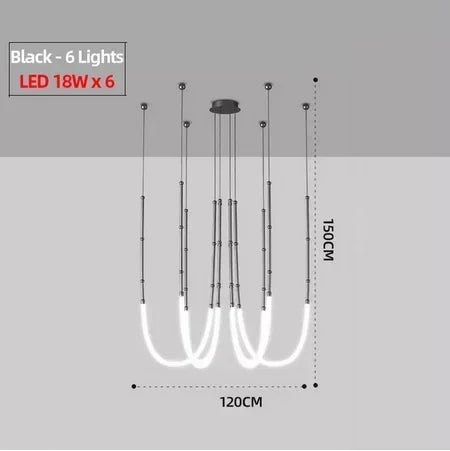 suspension led moderne pour décoration intérieure élégante et stylée