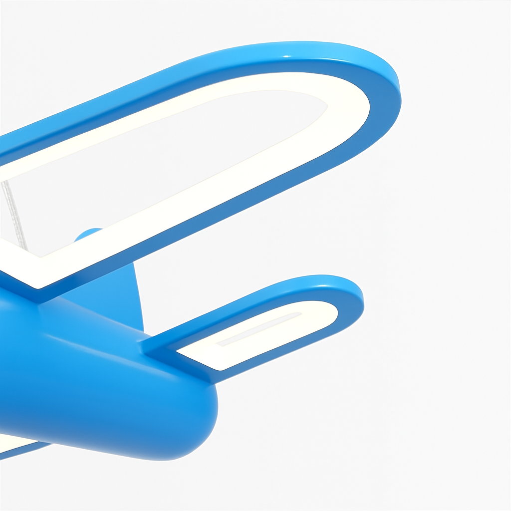 suspension led moderne pour enfants avec motif avion lumineux