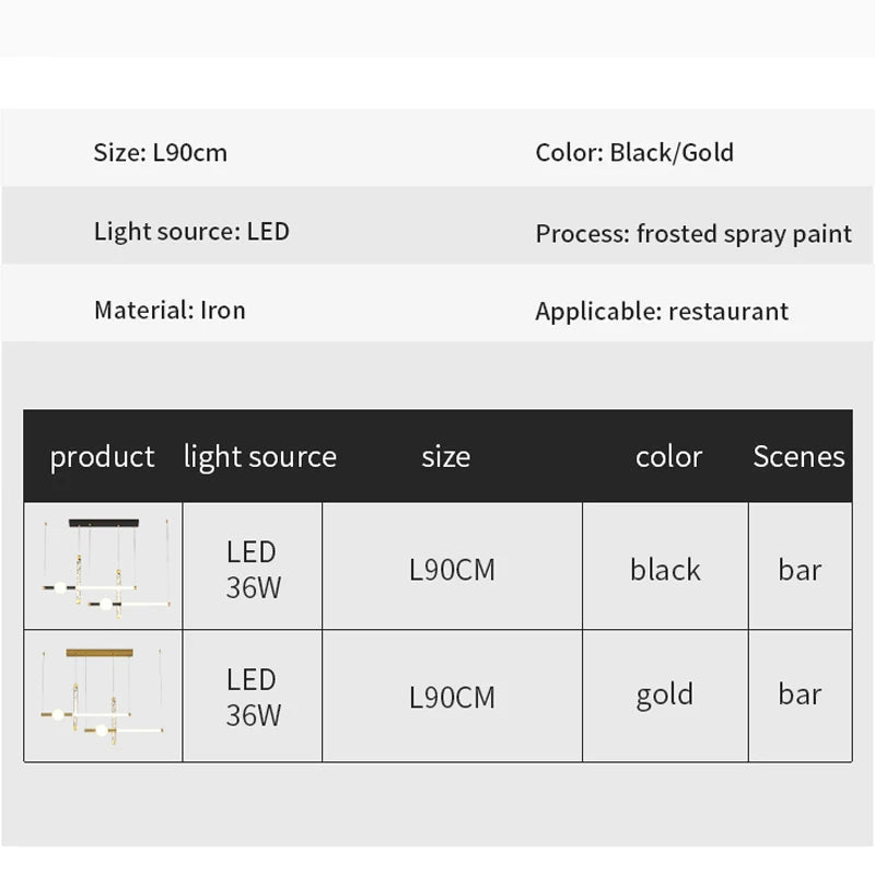 suspension led moderne pour intérieur style simple et épuré