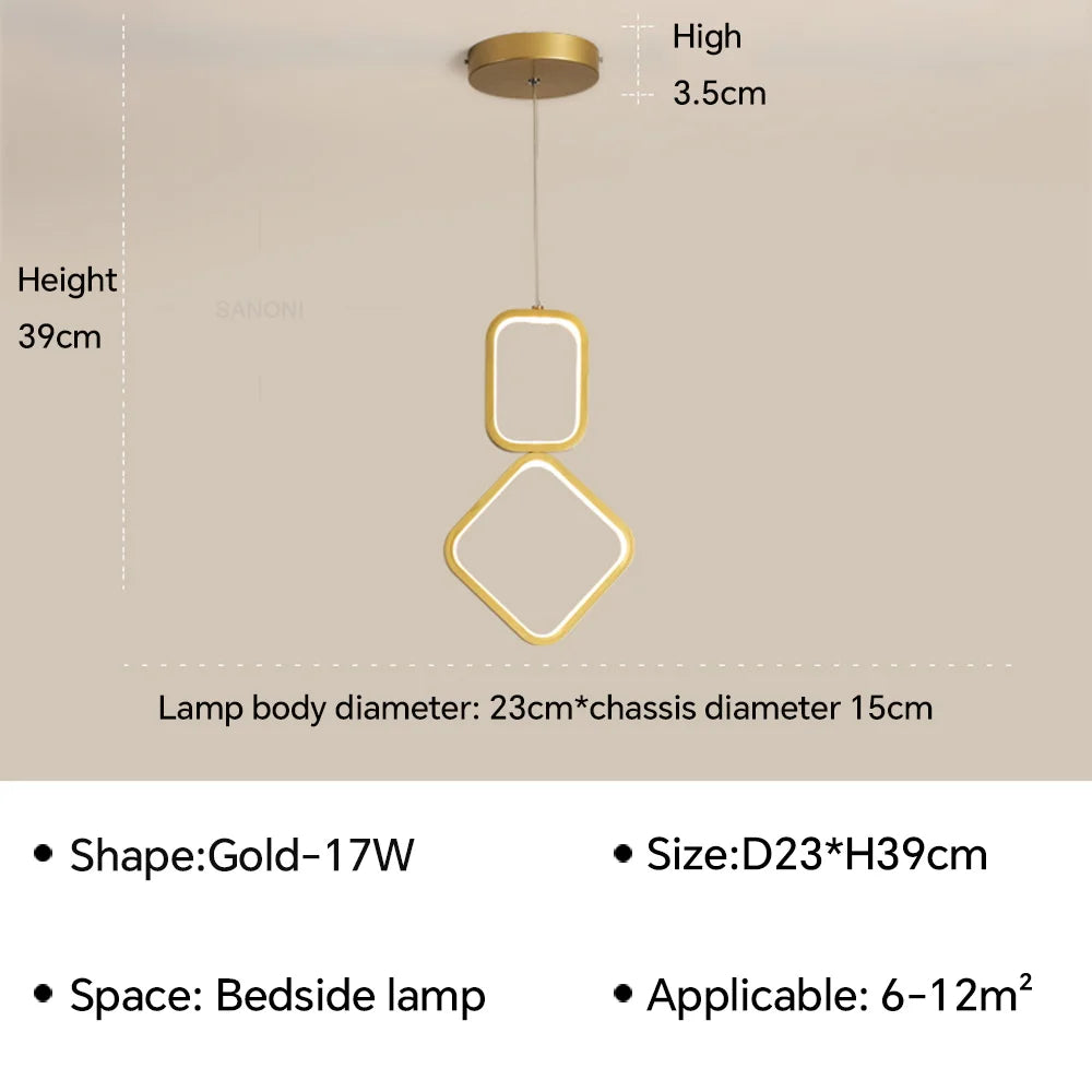 suspension led moderne pour un éclairage décoratif intérieur
