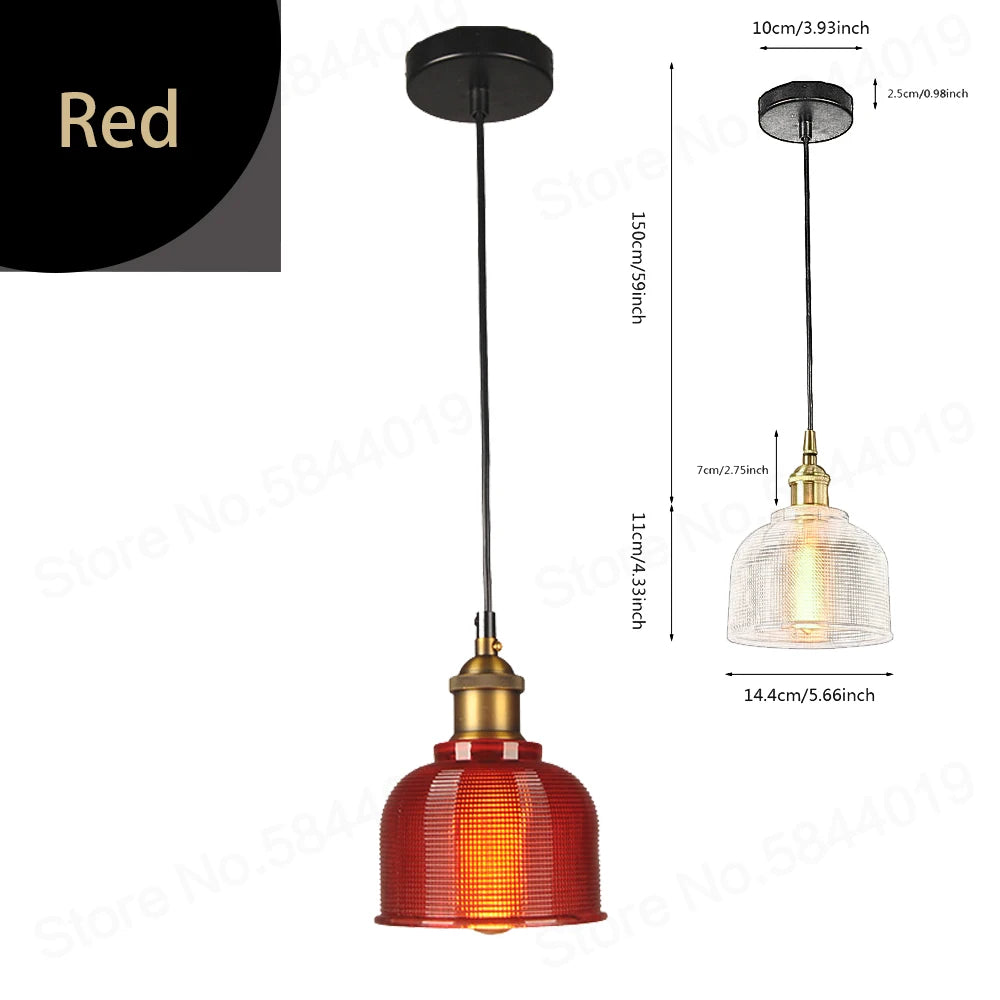 suspension led moderne rétro gzmj rayure bonbons verre