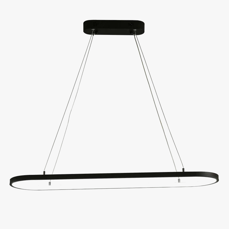 suspension led moderne rectangulaire avec télécommande lampara
