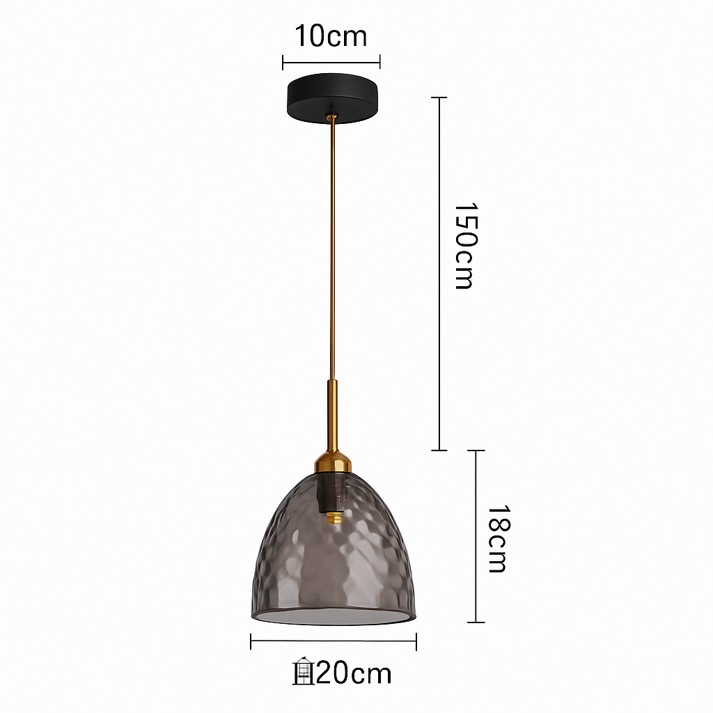 suspension led modernes en verre grain d'eau pour décoration intérieure