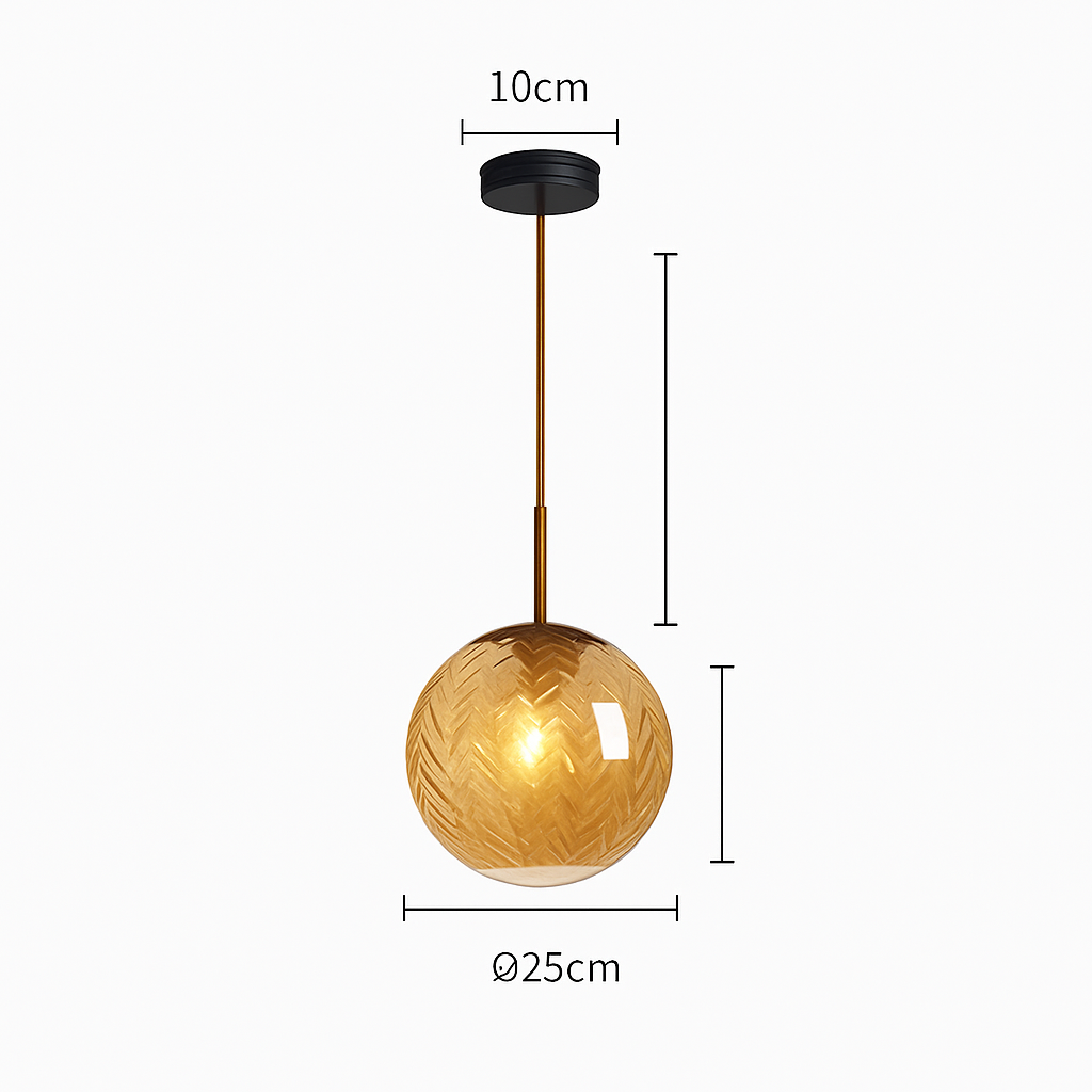 suspension led modernes en verre grain d'eau pour décoration intérieure