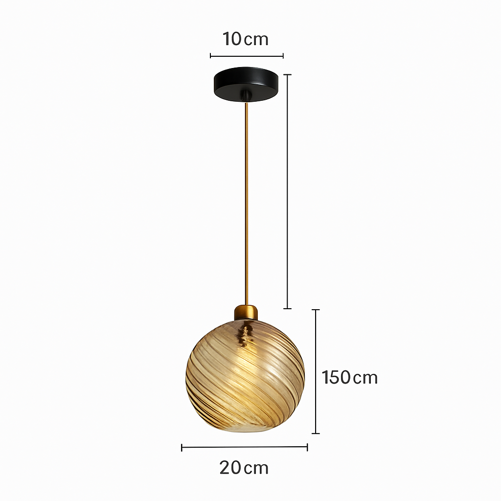 suspension led modernes en verre grain d'eau pour décoration intérieure