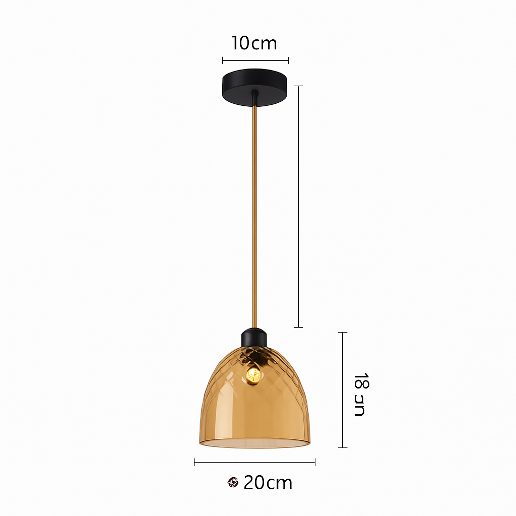 suspension led modernes en verre grain d'eau pour décoration intérieure