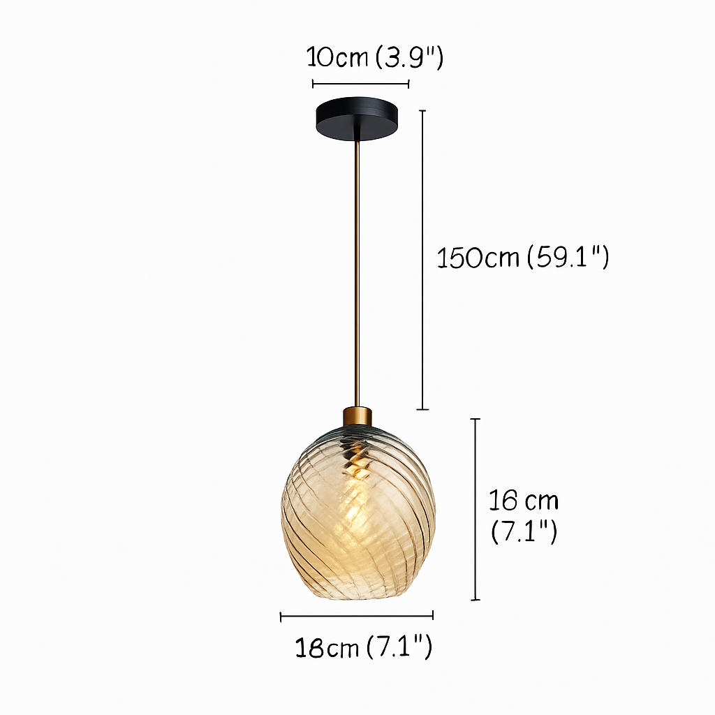 suspension led modernes en verre grain d'eau pour décoration intérieure