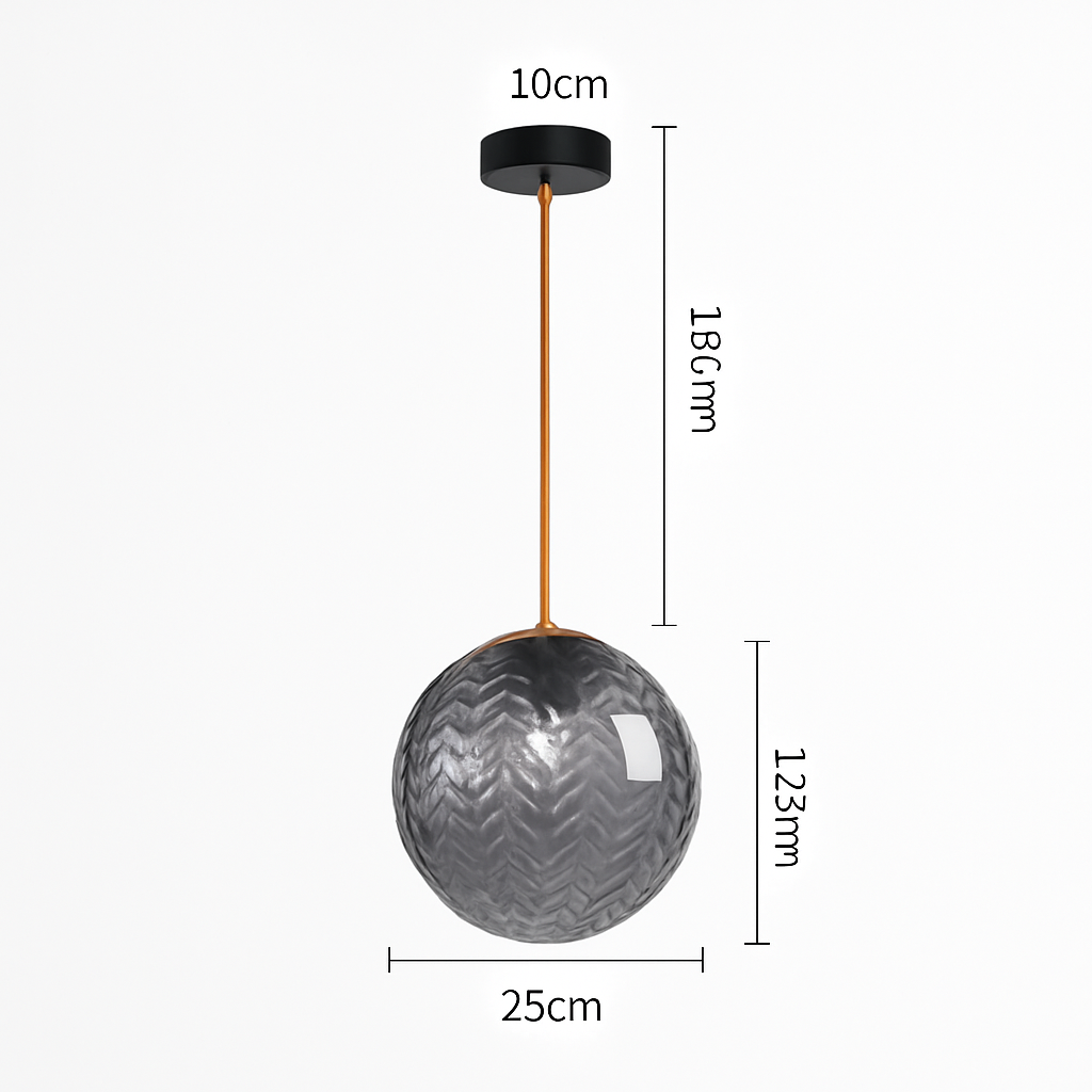 suspension led modernes en verre grain d'eau pour décoration intérieure