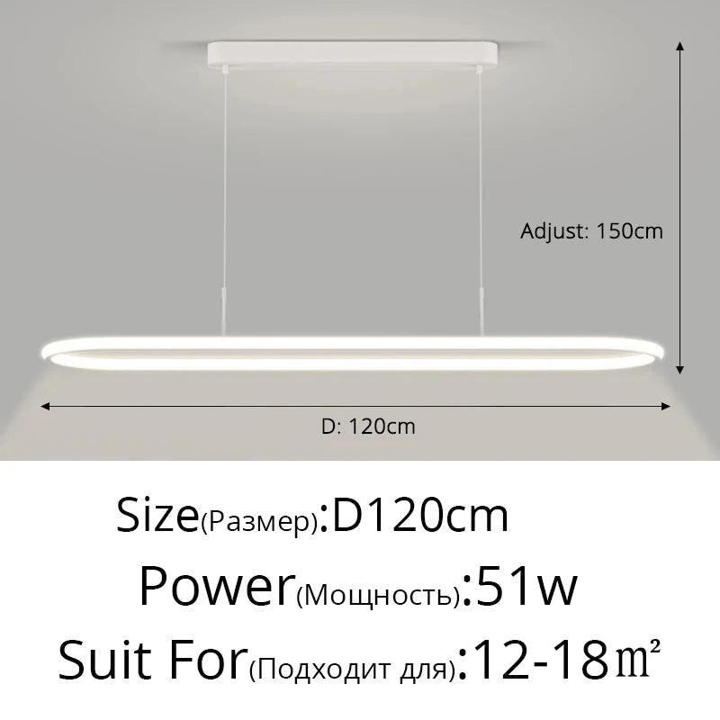 suspension led modernes rectangle pour intérieur