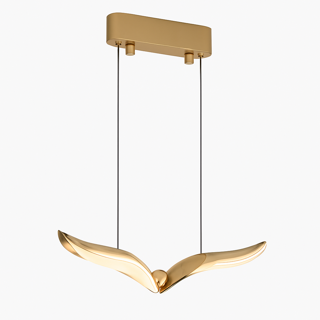 suspension led mouette acrylique de luxe éclairage intérieur