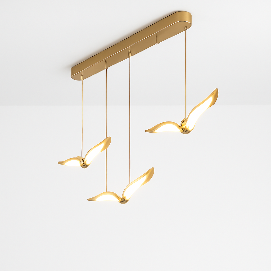 suspension led mouette acrylique de luxe éclairage intérieur