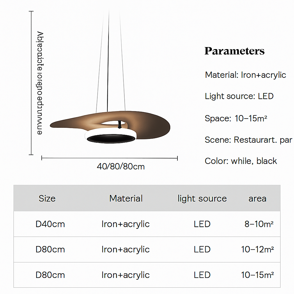 suspension led nordique design pour décoration intérieure moderne