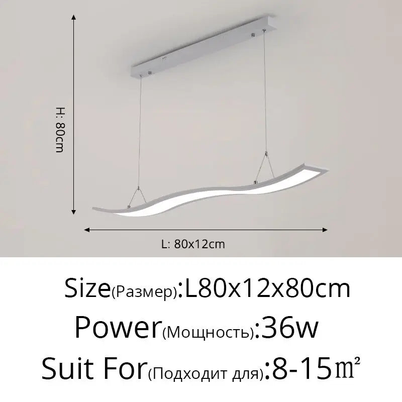 suspension led nordique pour cuisine et espaces intérieurs modernes