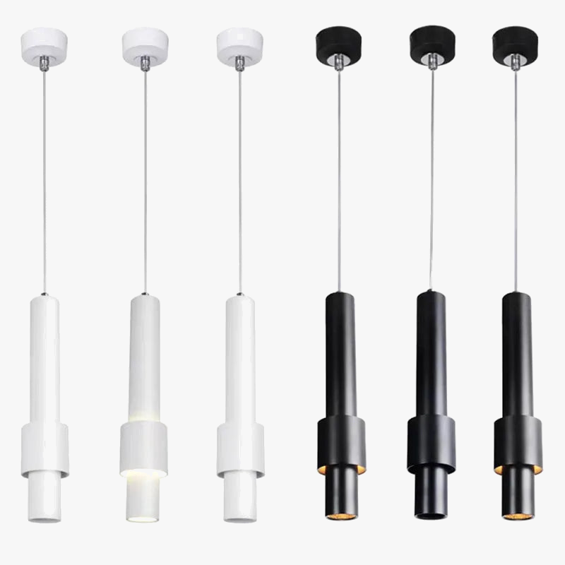 suspension à led nordique tube long éclairage intérieur dimmable