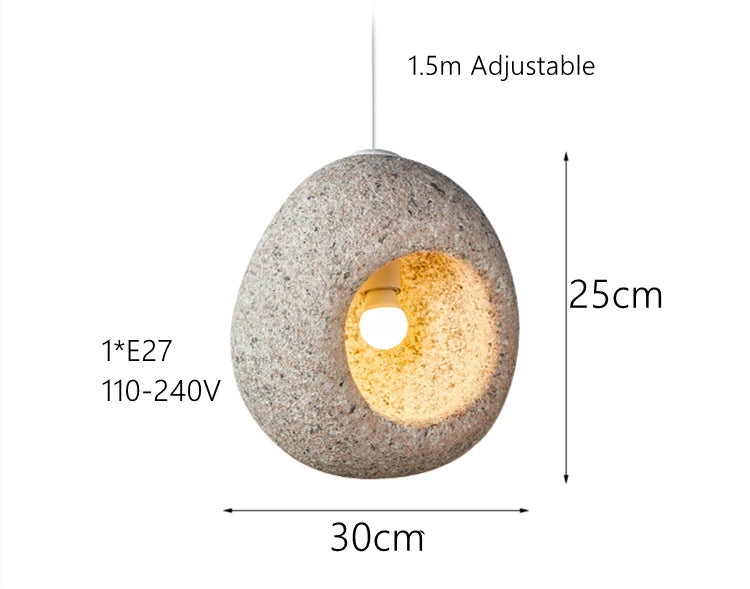 suspension led nordique wabi sabi simple et créative personnalisée