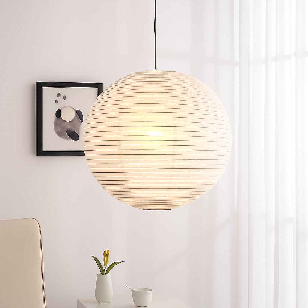 Suspension LED papier japonais sphères
