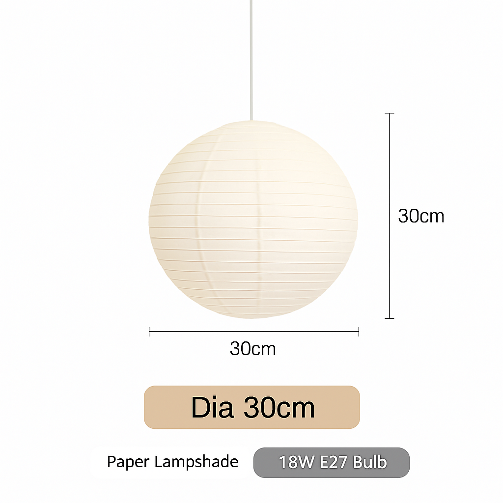 Suspension LED papier japonais sphères