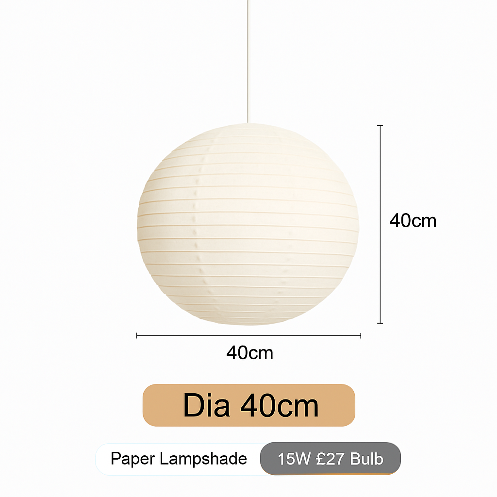 Suspension LED papier japonais sphères