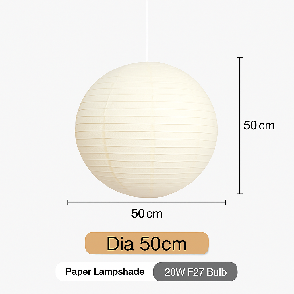 Suspension LED papier japonais sphères