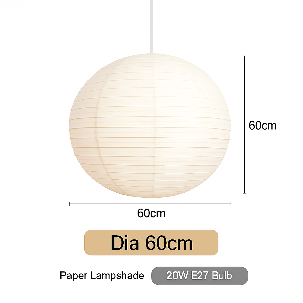 Suspension LED papier japonais sphères