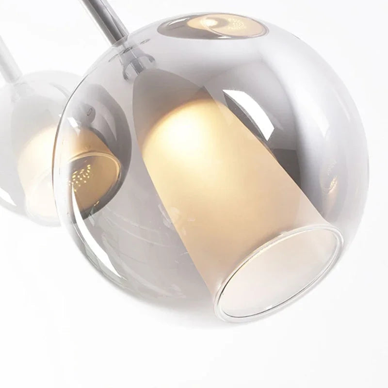 suspension à led en verre pour décoration intérieure