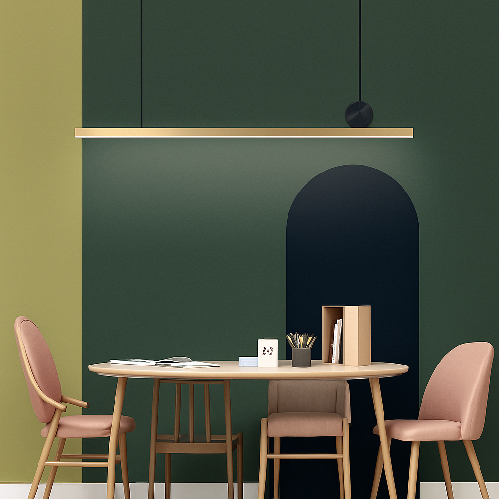 suspension led personnalisée en acier inoxydable pour décoration intérieure