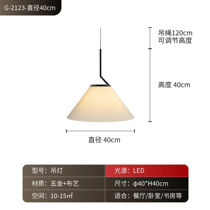 suspension led plissée design ambiance pour décoration intérieure