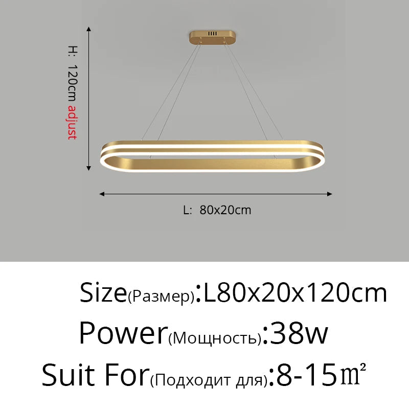 suspension led pour éclairage intérieur moderne et élégant